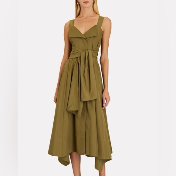 TIE WAIST POPLIN DRESS - Picture 3 of 6